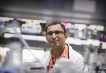 Jogender Tushir-Singh in his lab.