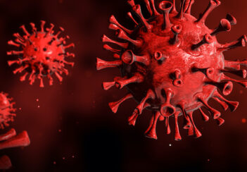 Artist's rendering of COVID-19 virus