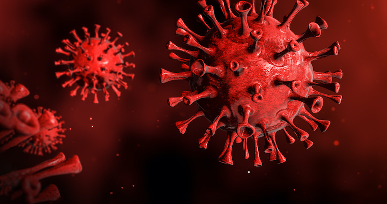 Artist's rendering of COVID-19 virus