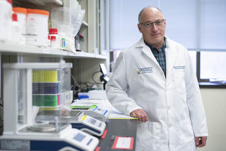 Dr. Steven Zeichner in his lab