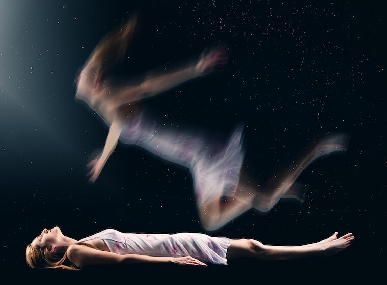 Artistic interpretation of an out-of-body experience